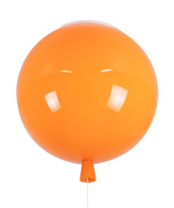 GLOBOSTAR® BALLOON 00650 Παιδικό Φωτιστικό Οροφής με Ντουί 1 x E27 AC 220-240V IP20 - Πορτοκαλί - Μ30 x Π30 x Υ33cm