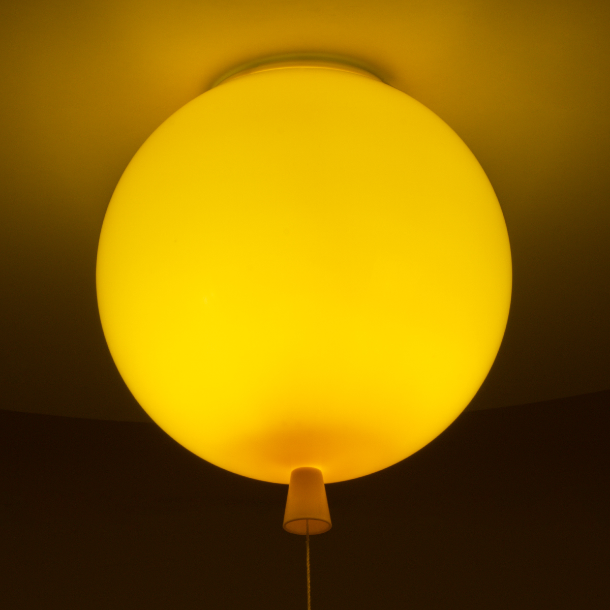 GLOBOSTAR® BALLOON 00651 Παιδικό Φωτιστικό Οροφής με Ντουί 1 x E27 AC 220-240V IP20 - Κίτρινο - Μ30 x Π30 x Υ33cm - Image 3