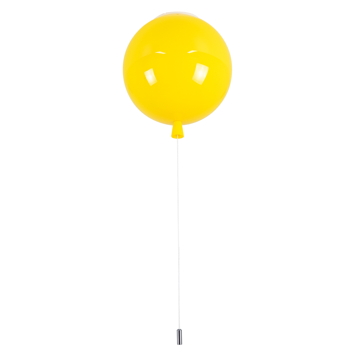 GLOBOSTAR® BALLOON 00651 Παιδικό Φωτιστικό Οροφής με Ντουί 1 x E27 AC 220-240V IP20 - Κίτρινο - Μ30 x Π30 x Υ33cm - Image 5