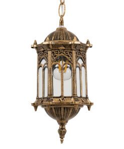 GLOBOSTAR® DARCY 00656 Vintage Κρεμαστό Φωτιστικό Οροφής με Ντουί 1 x E27 AC 220-240V IP20 - Μπρούτζινο - Μ15.5 x Π15.5 x Υ32.5cm