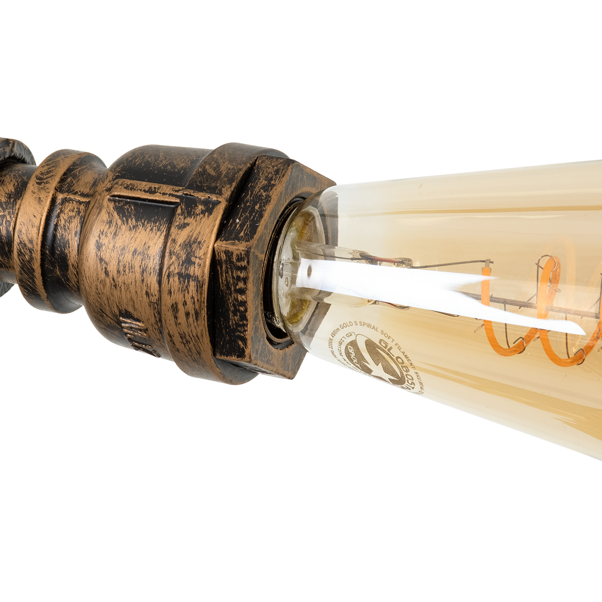 GLOBOSTAR® SWIFTWALKER 00660 Vintage Κρεμαστό Φωτιστικό Οροφής με Ντουί 3 x E27 AC 220-240V IP20 - Χάλκινο & Κόκκινο - Μ85 x Π29.5 x Υ55cm - Image 15