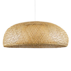 GLOBOSTAR® SAN TROPEZ 00673 Boho Κρεμαστό Φωτιστικό Οροφής με Ντουί 1 x E27 AC 220-240V IP20 - Μπεζ - Μ100 x Π100 x Y35cm