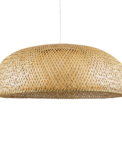 GLOBOSTAR® SAN TROPEZ 00673 Boho Κρεμαστό Φωτιστικό Οροφής με Ντουί 1 x E27 AC 220-240V IP20 - Μπεζ - Μ100 x Π100 x Y35cm