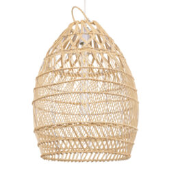 GLOBOSTAR® TAHITI 00710 Boho Κρεμαστό Φωτιστικό Οροφής με Ντουί 1 x E27 AC 220-240V IP20 - Μπεζ - Μ38 x Π38 x Υ50cm