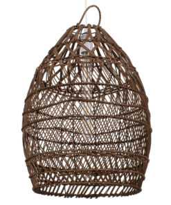 GLOBOSTAR® TAHITI 00711 Boho Κρεμαστό Φωτιστικό Οροφής με Ντουί 1 x E27 AC 220-240V IP20 - Καφέ - Μ38 x Π38 x Υ50cm