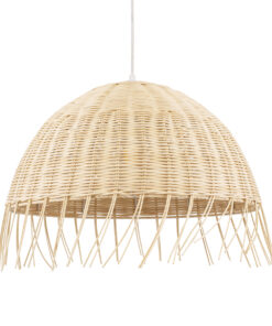 GLOBOSTAR® JAKARTA 00712 Boho Κρεμαστό Φωτιστικό Οροφής με Ντουί 1 x E27 AC 220-240V IP20 - Μπεζ - Μ50 x Π50 x Υ36cm