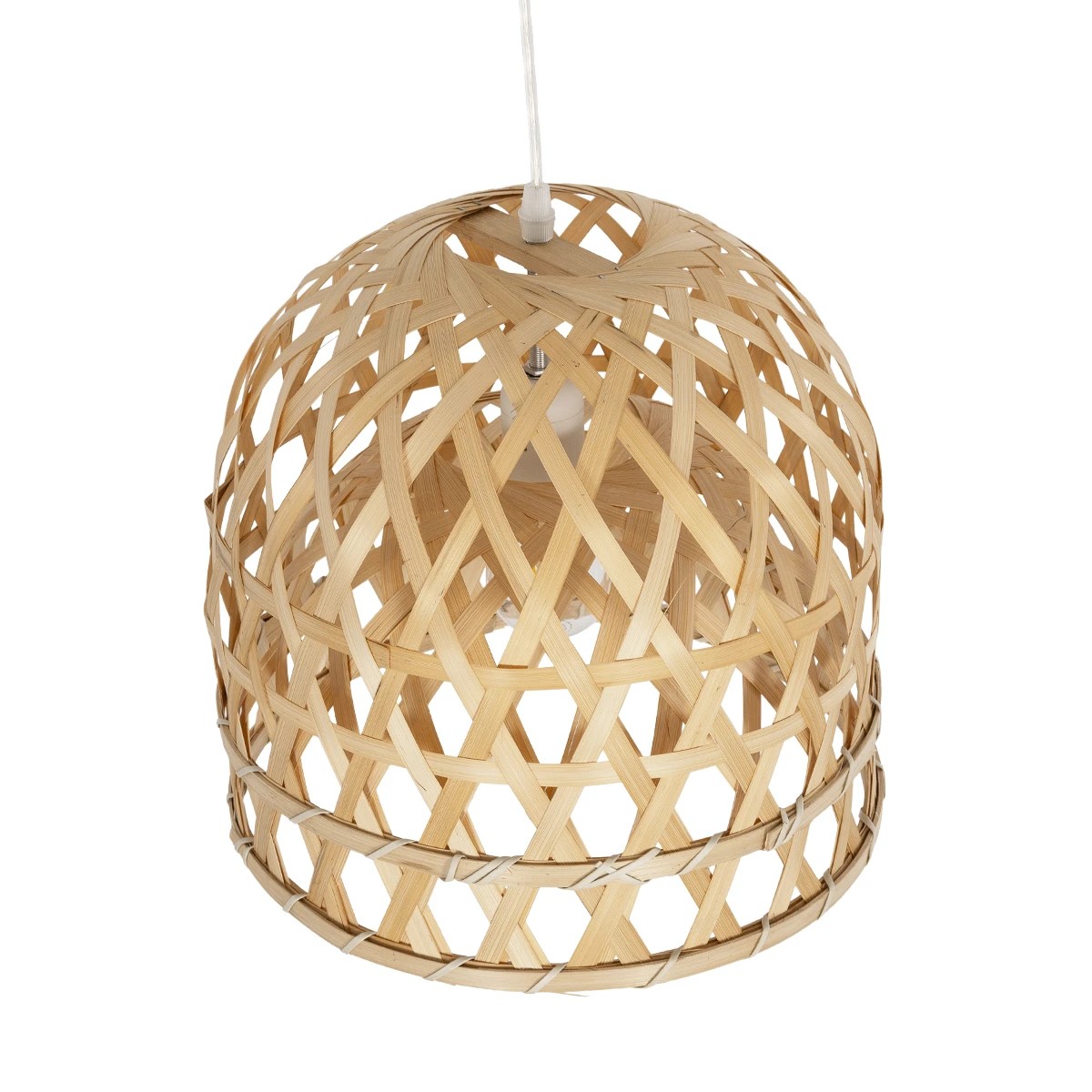 GLOBOSTAR® MANGEA 00715 Boho Κρεμαστό Φωτιστικό Οροφής με Ντουί 1 x E27 AC 220-240V IP20 - Μπεζ - Μ32 x Π32 x Υ30cm - Image 6
