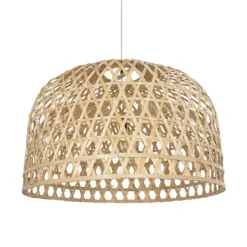 GLOBOSTAR® MANGEA 00717 Boho Κρεμαστό Φωτιστικό Οροφής με Ντουί 1 x E27 AC 220-240V IP20 - Μπεζ - Μ100 x Π100 x Υ66cm