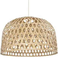 GLOBOSTAR® MANGEA 00717 Boho Κρεμαστό Φωτιστικό Οροφής με Ντουί 1 x E27 AC 220-240V IP20 - Μπεζ - Μ100 x Π100 x Υ66cm