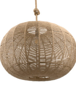 GLOBOSTAR® MANDALA 00732 Boho Κρεμαστό Φωτιστικό Οροφής με Ντουί 1 x E27 AC 220-240V IP20 - Μπεζ - Μ80 x Π80 x Υ60cm