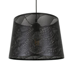 GLOBOSTAR® SPARKLE 00733 Μοντέρνο Κρεμαστό Φωτιστικό Οροφής με Ντουί 1 x E27 AC 220-240V IP20 - Μαύρο - Μ35 x Π35 x Υ26cm