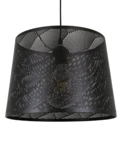 GLOBOSTAR® SPARKLE 00733 Μοντέρνο Κρεμαστό Φωτιστικό Οροφής με Ντουί 1 x E27 AC 220-240V IP20 - Μαύρο - Μ35 x Π35 x Υ26cm