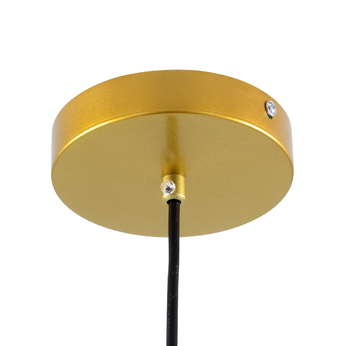 GLOBOSTAR® CHARLOTTE 00742 Μοντέρνο Κρεμαστό Φωτιστικό Οροφής LED 5W 500lm 180° AC 220-240V IP20 Θερμό Λευκό 2700K - Lumileds SMD Chip - Διάφανο & Χρυσό - Μ23 x Π23 x Υ23cm - 2 Χρόνια Εγγύηση - Image 10