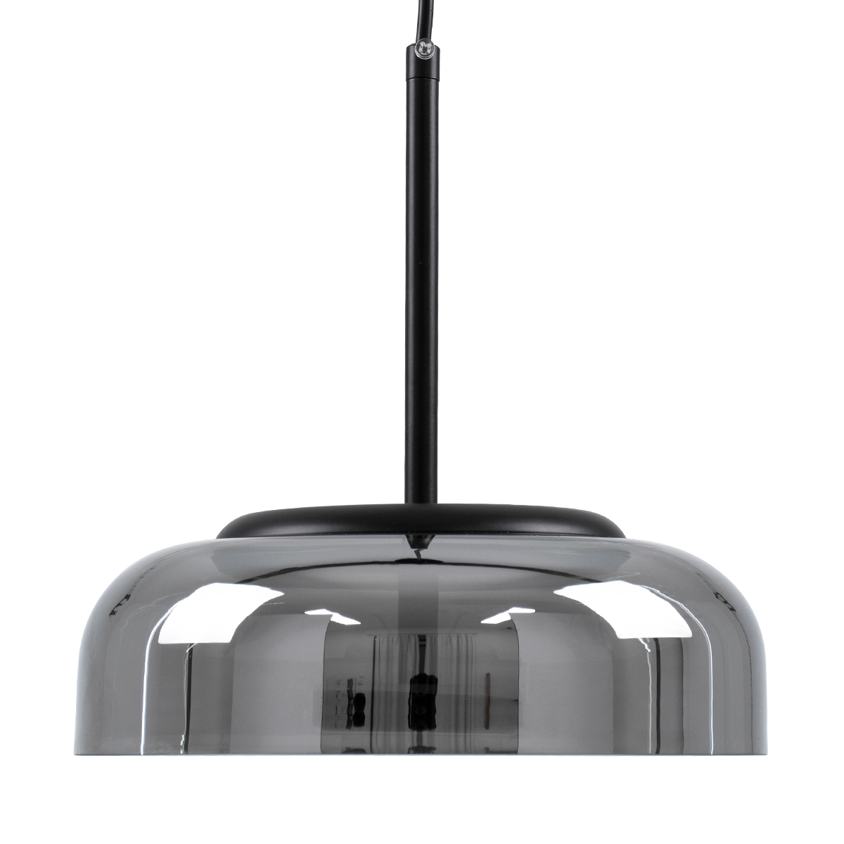GLOBOSTAR® CHARLOTTE 00743 Μοντέρνο Κρεμαστό Φωτιστικό Οροφής LED 5W 500lm 180° AC 220-240V IP20 Θερμό Λευκό 2700K - Sanan SMD Chip - Μαύρο & Μαύρο Φιμέ - Μ23 x Π23 x Υ23cm - 2 Xρόνια Εγγύηση - Image 5