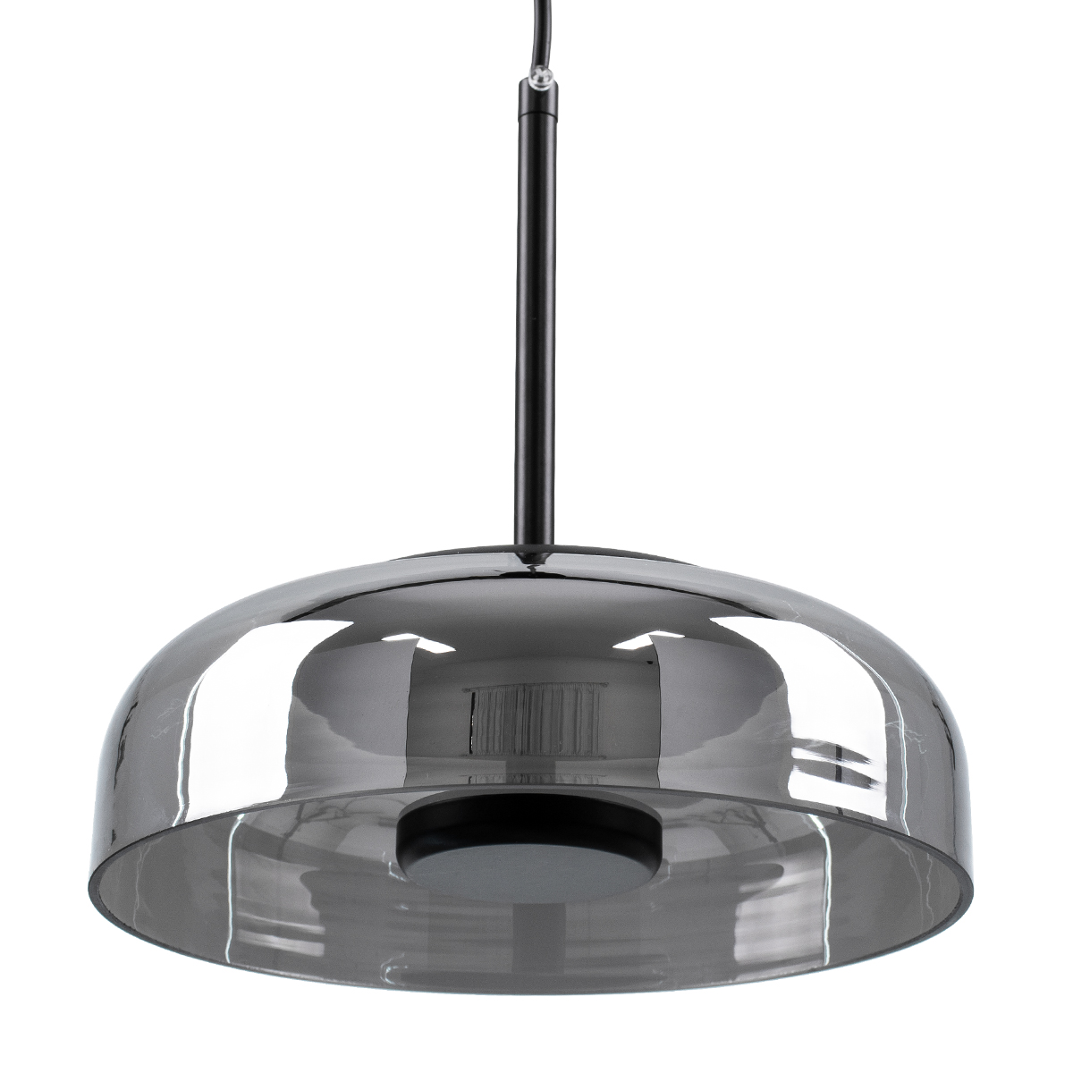 GLOBOSTAR® CHARLOTTE 00743 Μοντέρνο Κρεμαστό Φωτιστικό Οροφής LED 5W 500lm 180° AC 220-240V IP20 Θερμό Λευκό 2700K - Sanan SMD Chip - Μαύρο & Μαύρο Φιμέ - Μ23 x Π23 x Υ23cm - 2 Xρόνια Εγγύηση - Image 6