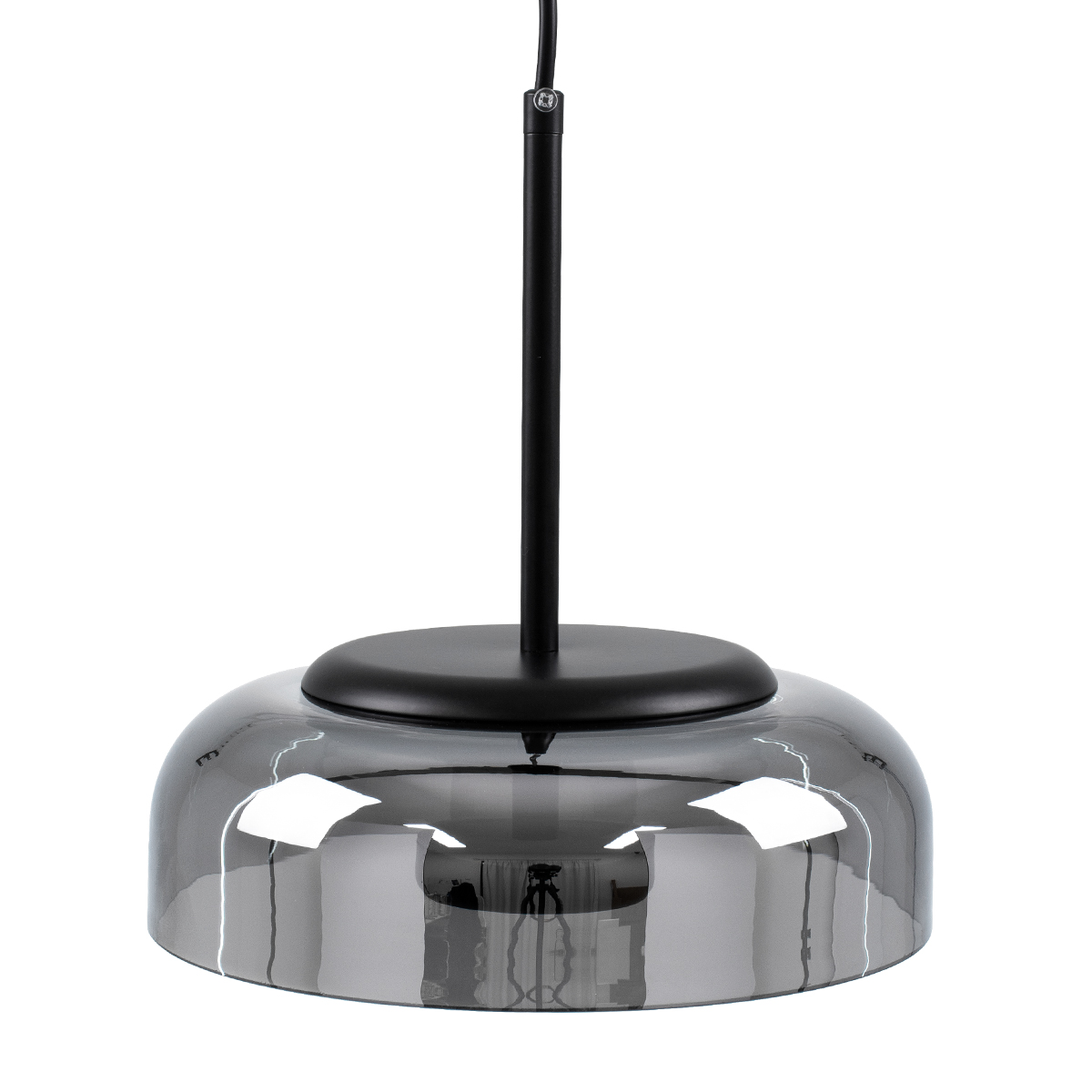 GLOBOSTAR® CHARLOTTE 00743 Μοντέρνο Κρεμαστό Φωτιστικό Οροφής LED 5W 500lm 180° AC 220-240V IP20 Θερμό Λευκό 2700K - Sanan SMD Chip - Μαύρο & Μαύρο Φιμέ - Μ23 x Π23 x Υ23cm - 2 Xρόνια Εγγύηση - Image 7