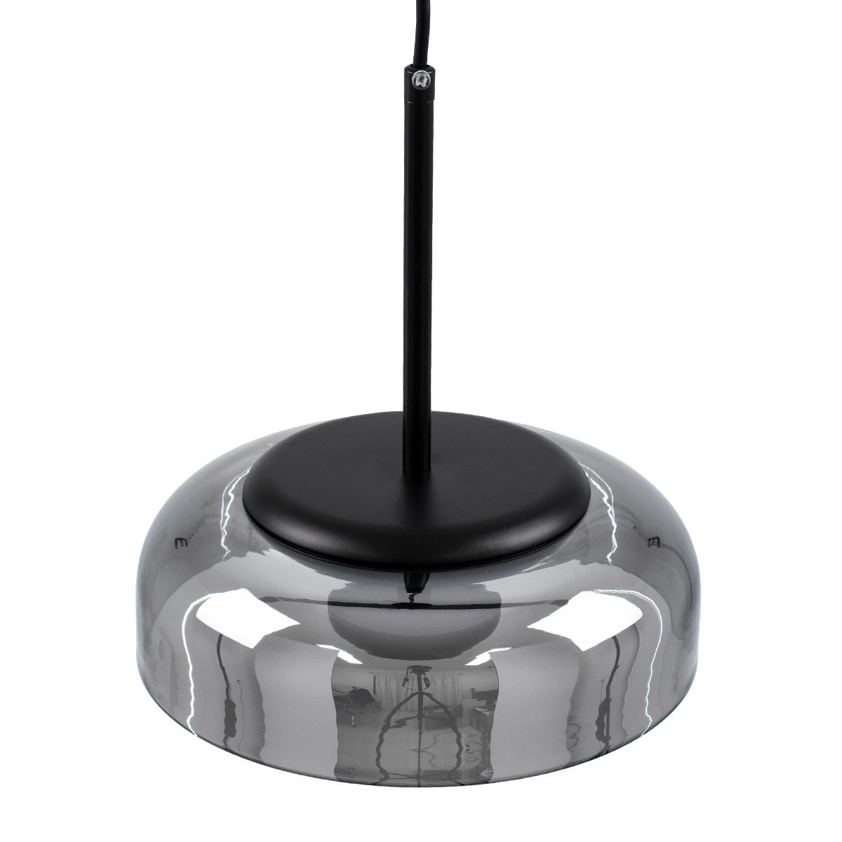 GLOBOSTAR® CHARLOTTE 00743 Μοντέρνο Κρεμαστό Φωτιστικό Οροφής LED 5W 500lm 180° AC 220-240V IP20 Θερμό Λευκό 2700K - Sanan SMD Chip - Μαύρο & Μαύρο Φιμέ - Μ23 x Π23 x Υ23cm - 2 Xρόνια Εγγύηση - Image 8