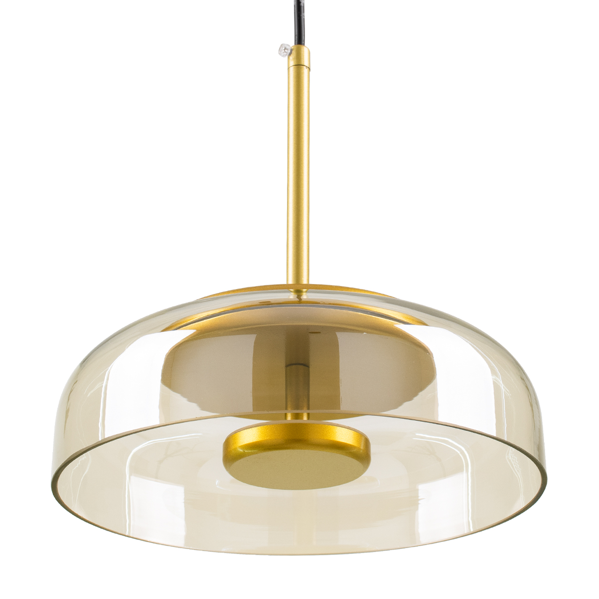 GLOBOSTAR® CHARLOTTE 00744 Μοντέρνο Κρεμαστό Φωτιστικό Οροφής LED 5W 500lm 180° AC 220-240V IP20 Θερμό Λευκό 2700K - Lumileds SMD Chip - Μελί & Χρυσό - Μ23 x Π23 x Υ23cm - 2 Χρόνια Εγγύηση - Image 6