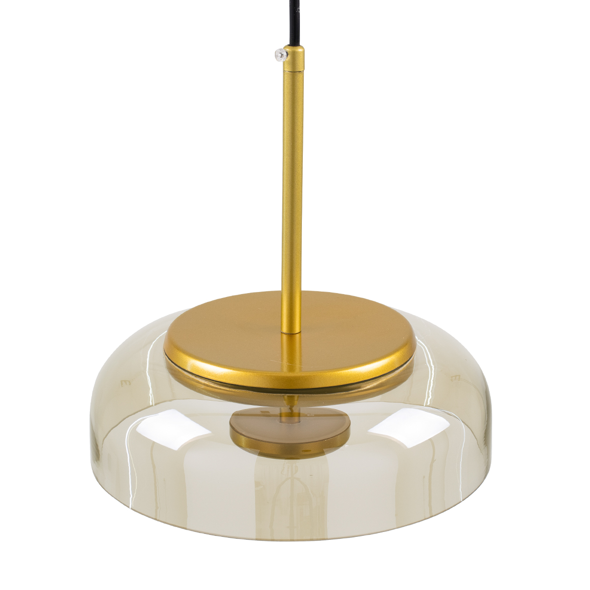 GLOBOSTAR® CHARLOTTE 00744 Μοντέρνο Κρεμαστό Φωτιστικό Οροφής LED 5W 500lm 180° AC 220-240V IP20 Θερμό Λευκό 2700K - Lumileds SMD Chip - Μελί & Χρυσό - Μ23 x Π23 x Υ23cm - 2 Χρόνια Εγγύηση - Image 8
