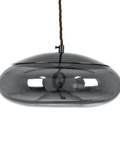 GLOBOSTAR® AXTON 00751 Μοντέρνο Κρεμαστό Φωτιστικό Οροφής LED 5W 500lm 180° AC 220-240V IP20 Θερμό Λευκό 2700K - Sanan SMD Chip - Μαύρο & Μαύρο Φιμέ - Μ30 x Π30 x Υ15cm - 2 Xρόνια Εγγύηση