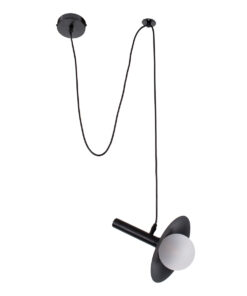 GLOBOSTAR® CELEST 00789 Μοντέρνο Κρεμαστό Φωτιστικό Οροφής με Ντουί 1 x G9 AC 220-240V IP20 - Μαύρο & Λευκό - Μ20 x Π20 x Υ26.5cm