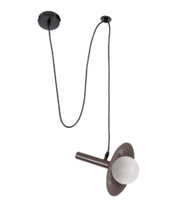 GLOBOSTAR® CELEST 00791 Μοντέρνο Κρεμαστό Φωτιστικό Οροφής με Ντουί 1 x G9 AC 220-240V IP20 - Καφέ & Λευκό - Μ20 x Π20 x Υ26.5cm