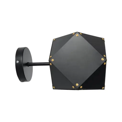 GLOBOSTAR® WELLES 00794 Μοντέρνο Φωτιστικό Τοίχου - Απλίκα με Ντουί 1 x E14 AC 220-240V IP20 - Μαύρο - Μ17 x Π28 x Υ17cm - Image 7