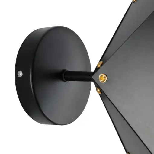 GLOBOSTAR® WELLES 00794 Μοντέρνο Φωτιστικό Τοίχου - Απλίκα με Ντουί 1 x E14 AC 220-240V IP20 - Μαύρο - Μ17 x Π28 x Υ17cm - Image 8