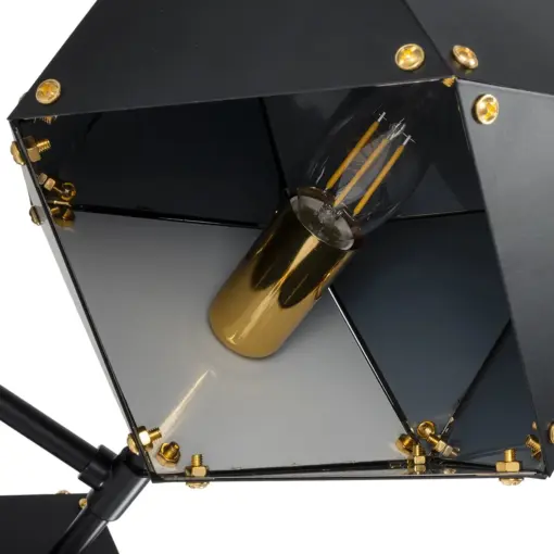 GLOBOSTAR® WELLES 00795 Μοντέρνο Φωτιστικό Τοίχου - Απλίκα με Ντουί 2 x E14 AC 220-240V IP20 - Μαύρο - Μ52 x Π21 x Υ17cm - Image 8