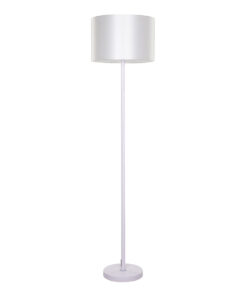 GLOBOSTAR® ASHLEY 00823 Μοντέρνο Επιδαπέδιο Φωτιστικό με Ντουί 1 x E27 AC 220-240V IP20 - Λευκό - Μ35 x Π35 x Υ145cm