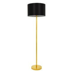 GLOBOSTAR® ASHLEY 00825 Μοντέρνο Επιδαπέδιο Φωτιστικό με Ντουί 1 x E27 AC 220-240V IP20 - Μαύρο & Χρυσό - Μ40 x Π40 x Υ148cm