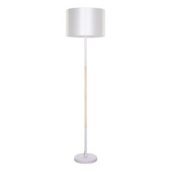 GLOBOSTAR® ASHLEY 00826 Μοντέρνο Επιδαπέδιο Φωτιστικό με Ντουί 1 x E27 AC 220-240V IP20 - Λευκό & Μπεζ - Μ40 x Π40 x Υ145cm