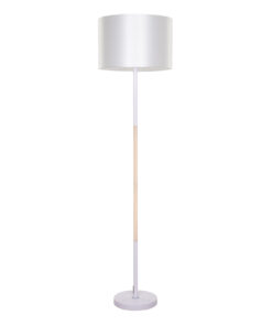 GLOBOSTAR® ASHLEY 00826 Μοντέρνο Επιδαπέδιο Φωτιστικό με Ντουί 1 x E27 AC 220-240V IP20 - Λευκό & Μπεζ - Μ40 x Π40 x Υ145cm