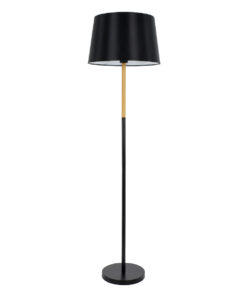 GLOBOSTAR® CEDAR 00827 Μοντέρνο Επιδαπέδιο Φωτιστικό με Ντουί 1 x E27 AC 220-240V IP20 - Μαύρο & Μπεζ - Μ40 x Π40 x Υ148cm