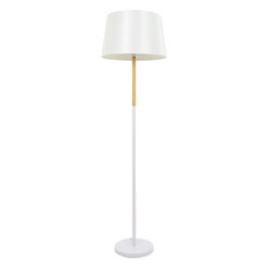 GLOBOSTAR® CEDAR 00828 Μοντέρνο Επιδαπέδιο Φωτιστικό με Ντουί 1 x E27 AC 220-240V IP20 - Λευκό & Μπεζ - Μ40 x Π40 x Υ148cm