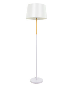 GLOBOSTAR® CEDAR 00828 Μοντέρνο Επιδαπέδιο Φωτιστικό με Ντουί 1 x E27 AC 220-240V IP20 - Λευκό & Μπεζ - Μ40 x Π40 x Υ148cm
