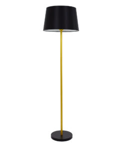 GLOBOSTAR® CEDAR 00829 Μοντέρνο Επιδαπέδιο Φωτιστικό με Ντουί 1 x E27 AC 220-240V IP20 - Μαύρο & Χρυσό - Μ40 x Π40 x Υ148cm