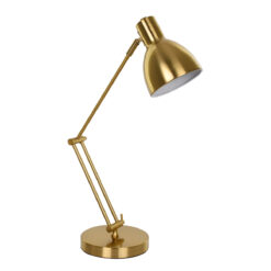 GLOBOSTAR® ZETO 00836 Μοντέρνο Επιτραπέζιο Φωτιστικό Πορτατίφ με Ντουί 1 x E27 AC 220-240V IP20 - Χρυσό - Μ17 x Π17 x Υ72cm