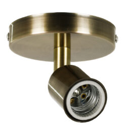 GLOBOSTAR® SARA 00847 Μοντέρνο Φωτιστικό Οροφής με Ντουί 1 x E27 AC 220-240V IP20 - Χρυσό Βούρτσας - Μ10 x Π10 x Υ10.3cm