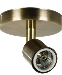 GLOBOSTAR® SARA 00847 Μοντέρνο Φωτιστικό Οροφής με Ντουί 1 x E27 AC 220-240V IP20 - Χρυσό Βούρτσας - Μ10 x Π10 x Υ10.3cm