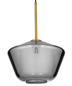 GLOBOSTAR® AMARIS 00873 Μοντέρνο Κρεμαστό Φωτιστικό Οροφής με Ντουί 1 x E27 AC 220-240V IP20 - Χρυσό Πλατίνα & Μαύρο Φιμέ - Μ30 x Π30 x Y22cm
