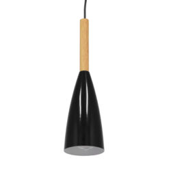 GLOBOSTAR® DILLON 00877 Μοντέρνο Κρεμαστό Φωτιστικό Οροφής με Ντουί 1 x E27 AC 220-240V IP20 - Μαύρο - Μ11 x Π11 x Υ36cm