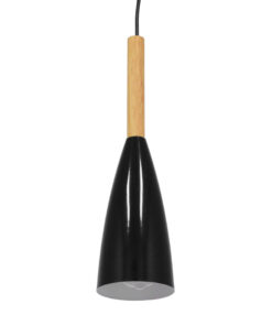 GLOBOSTAR® DILLON 00877 Μοντέρνο Κρεμαστό Φωτιστικό Οροφής με Ντουί 1 x E27 AC 220-240V IP20 - Μαύρο - Μ11 x Π11 x Υ36cm
