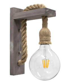 GLOBOSTAR® KENSI 00879 Boho Φωτιστικό Τοίχου - Απλίκα με Ντουί 1 x E27 AC 220-240V IP20 - Καφέ & Μπεζ - Μ7 x Π20 x Υ30cm