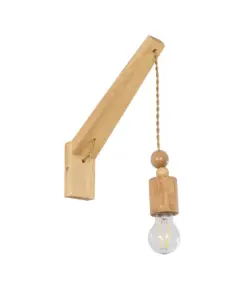 GLOBOSTAR® NOVO 00885 Vintage Φωτιστικό Τοίχου - Απλίκα με Ντουί 1 x E27 AC 220-240V IP20 - Μπεζ - Μ7 x Π28 x Υ37cm