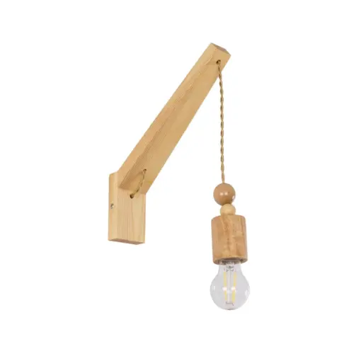 GLOBOSTAR® NOVO 00885 Vintage Φωτιστικό Τοίχου - Απλίκα με Ντουί 1 x E27 AC 220-240V IP20 - Μπεζ - Μ7 x Π28 x Υ37cm