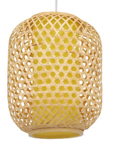 GLOBOSTAR® MAURITIUS 00899 Boho Κρεμαστό Φωτιστικό Οροφής με Ντουί 1 x E27 AC 220-240V IP20 - Μπεζ - Μ30 x Π30 x Υ40cm