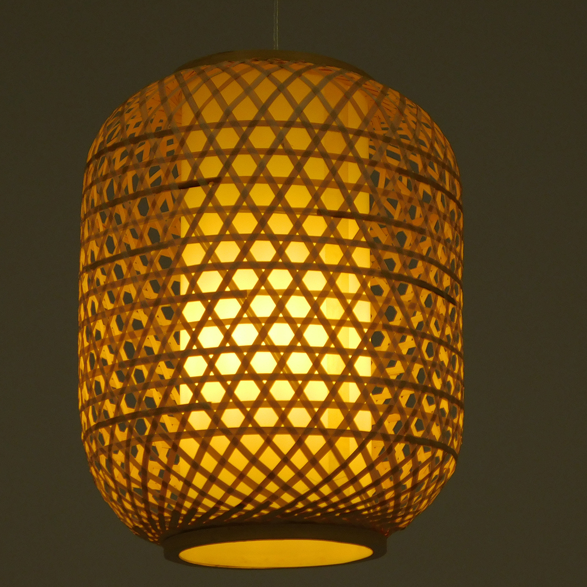 GLOBOSTAR® MAURITIUS 00899 Boho Κρεμαστό Φωτιστικό Οροφής με Ντουί 1 x E27 AC 220-240V IP20 - Μπεζ - Μ30 x Π30 x Υ40cm - Image 3