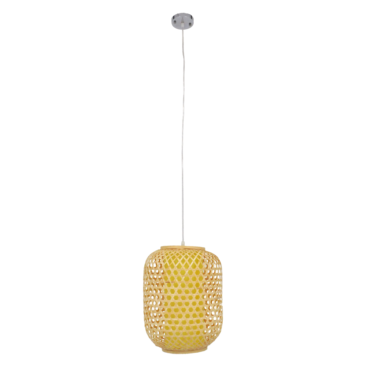 GLOBOSTAR® MAURITIUS 00899 Boho Κρεμαστό Φωτιστικό Οροφής με Ντουί 1 x E27 AC 220-240V IP20 - Μπεζ - Μ30 x Π30 x Υ40cm - Image 4
