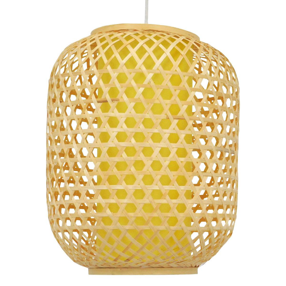 GLOBOSTAR® MAURITIUS 00899 Boho Κρεμαστό Φωτιστικό Οροφής με Ντουί 1 x E27 AC 220-240V IP20 - Μπεζ - Μ30 x Π30 x Υ40cm - Image 5